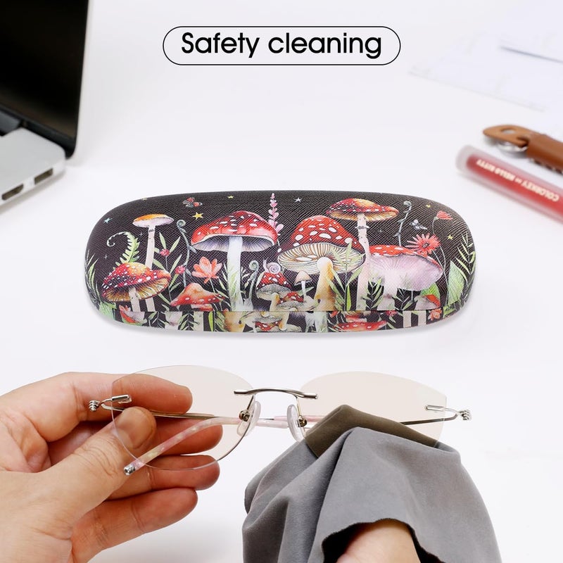 PERFECTSIGHT Store Hard Shell Eyeglasses Case, PU Leather Protective Glasses Case, Cute Eyeglass Case for Women Men Girls - Image 4